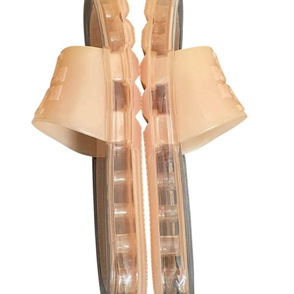 Tory Burch Ivory Bubble Jelly Sandals Slides Beach Ready Size 6B